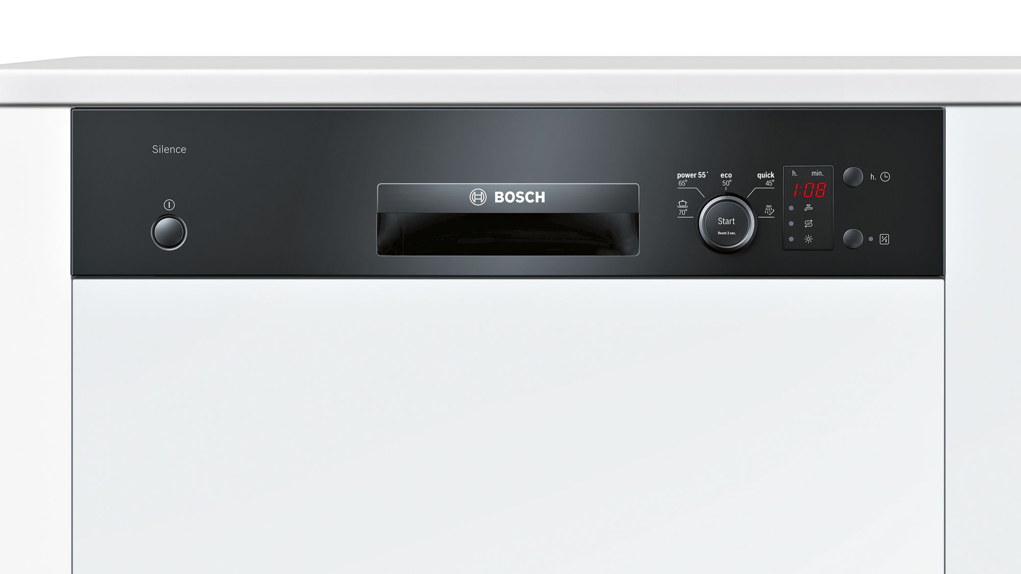 Bosch SMI50D06TR Serie | 4 Yarı-Ankastre Bulaşık Makinesi 5 Program Siyah