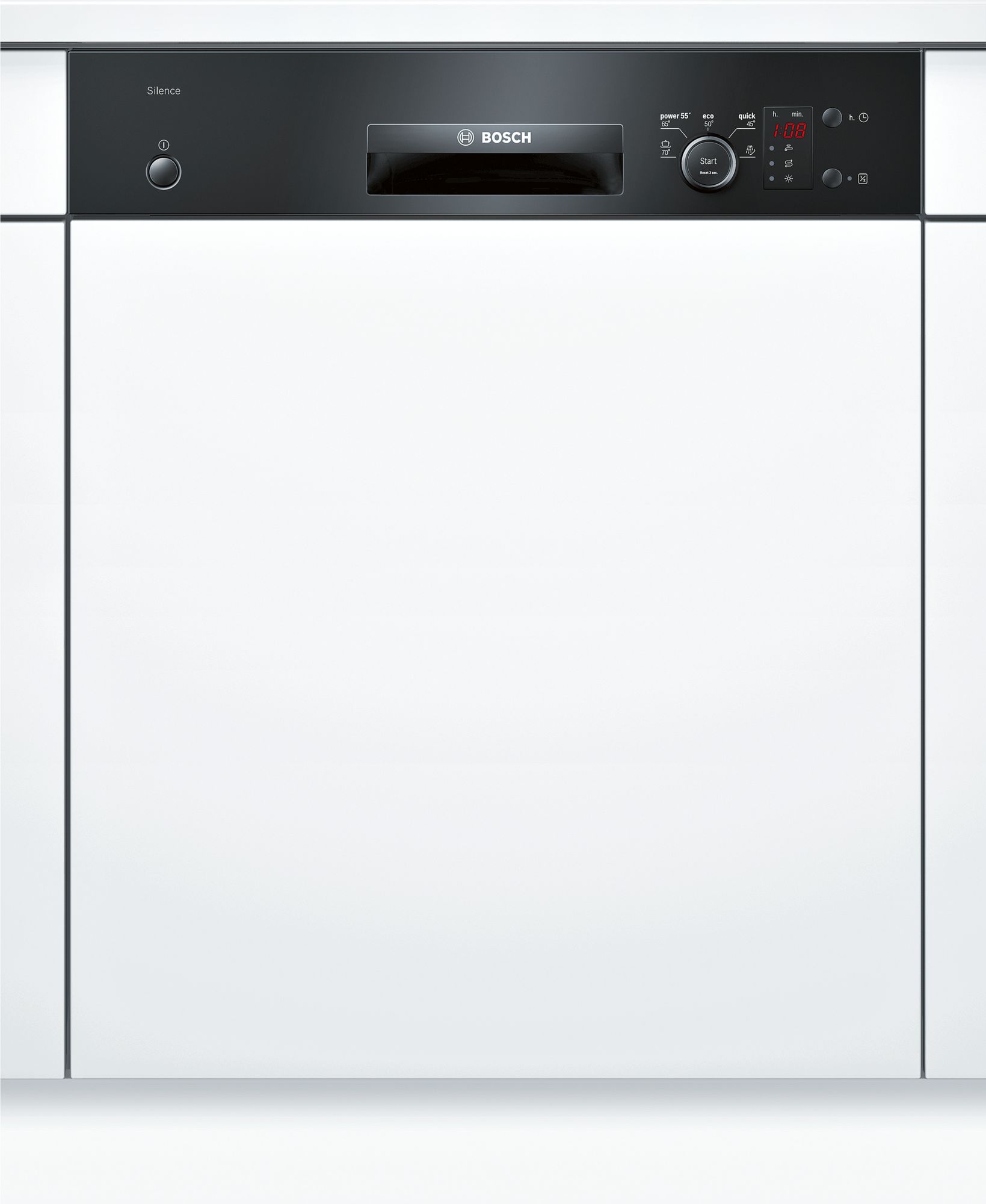 Bosch SMI50D06TR Serie | 4 Yarı-Ankastre Bulaşık Makinesi 5 Program Siyah