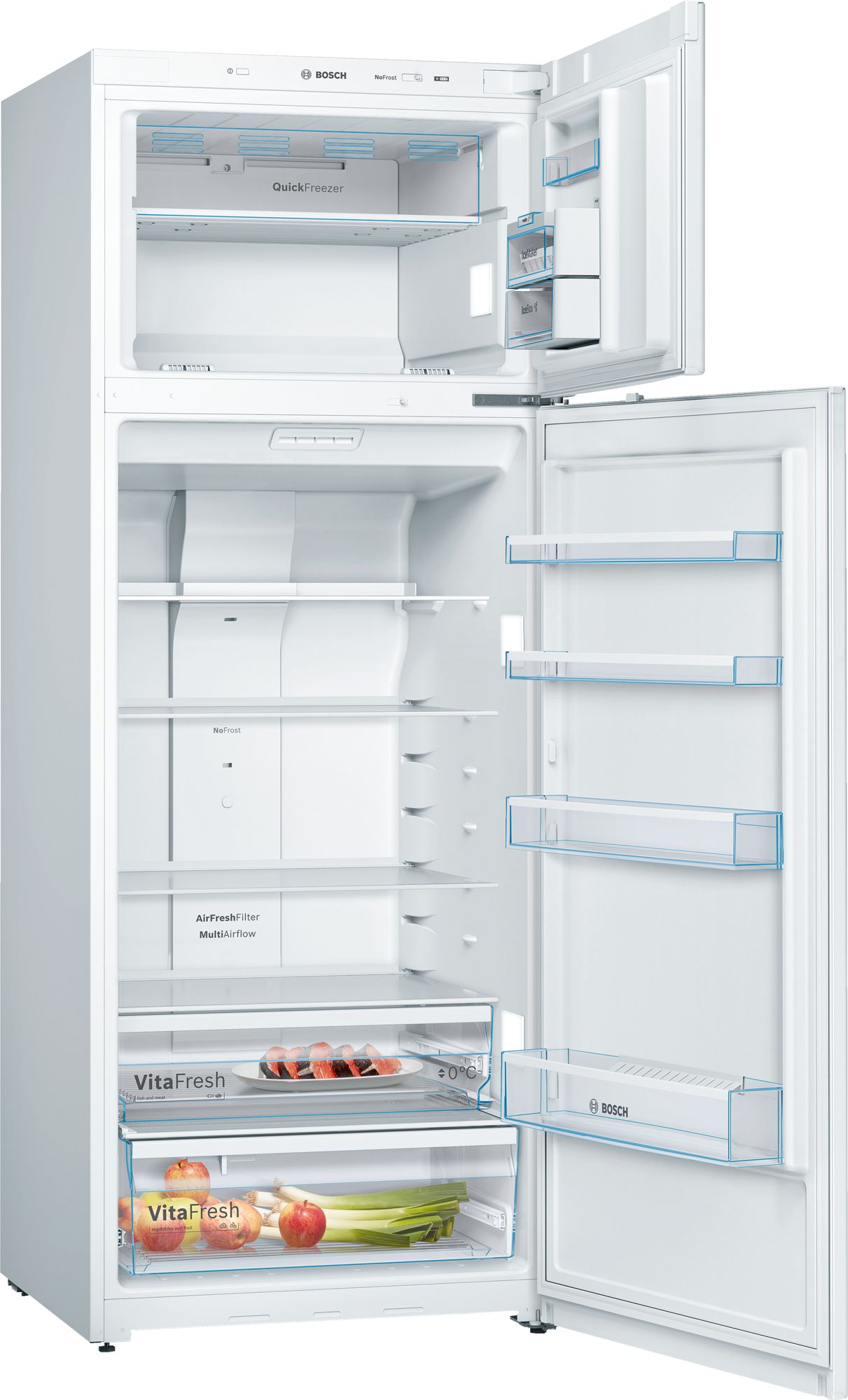 Bosch Serie | 4 KDN56VW23N NoFrost, Üstten Donduruculu Buzdolabı Beyaz Kapılar