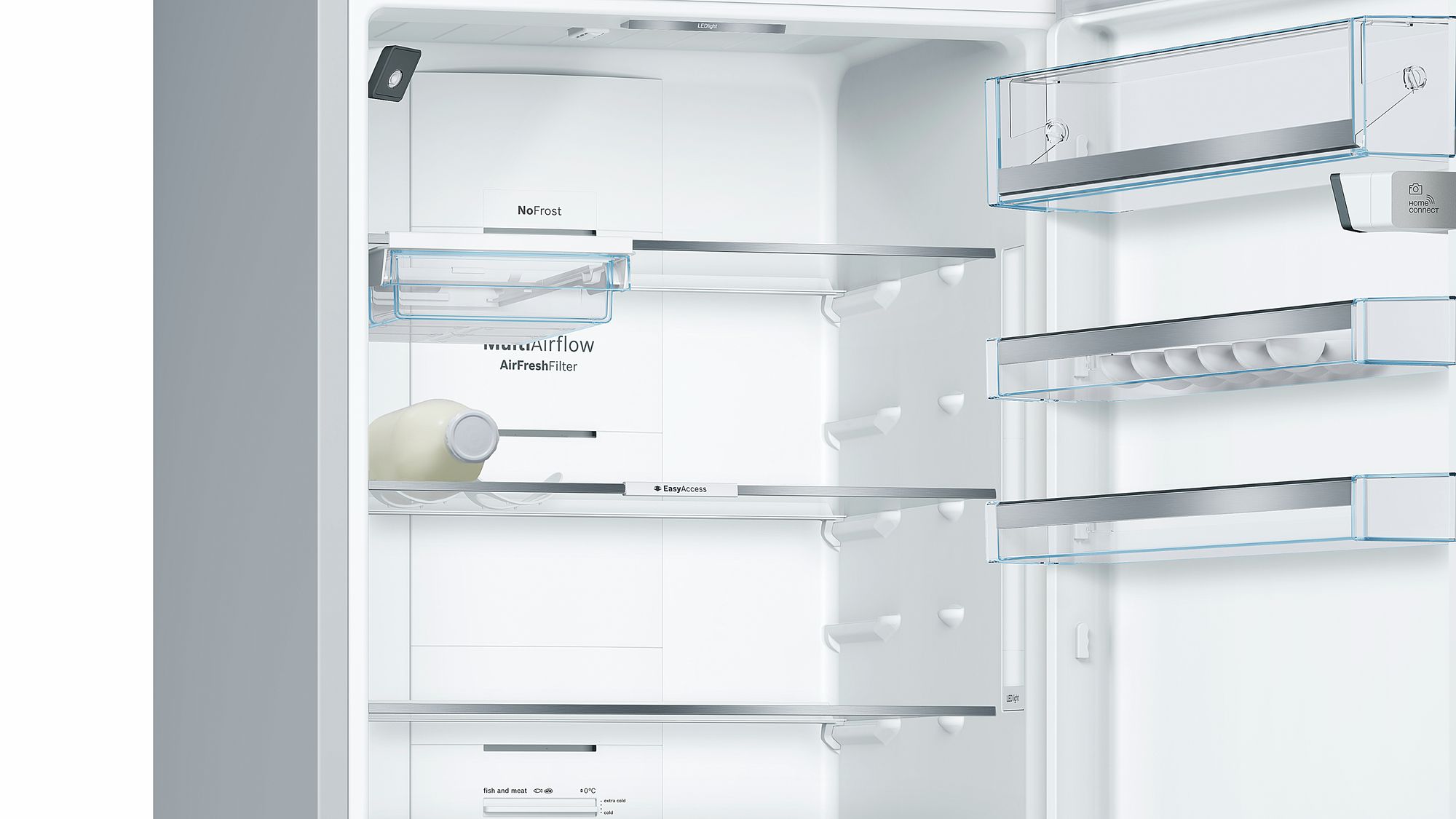 Bosch Serie | 6 KGN56HI30N NoFrost, Alttan donduruculu Buzdolabı İnox,  Home Connect, Kameralı A++