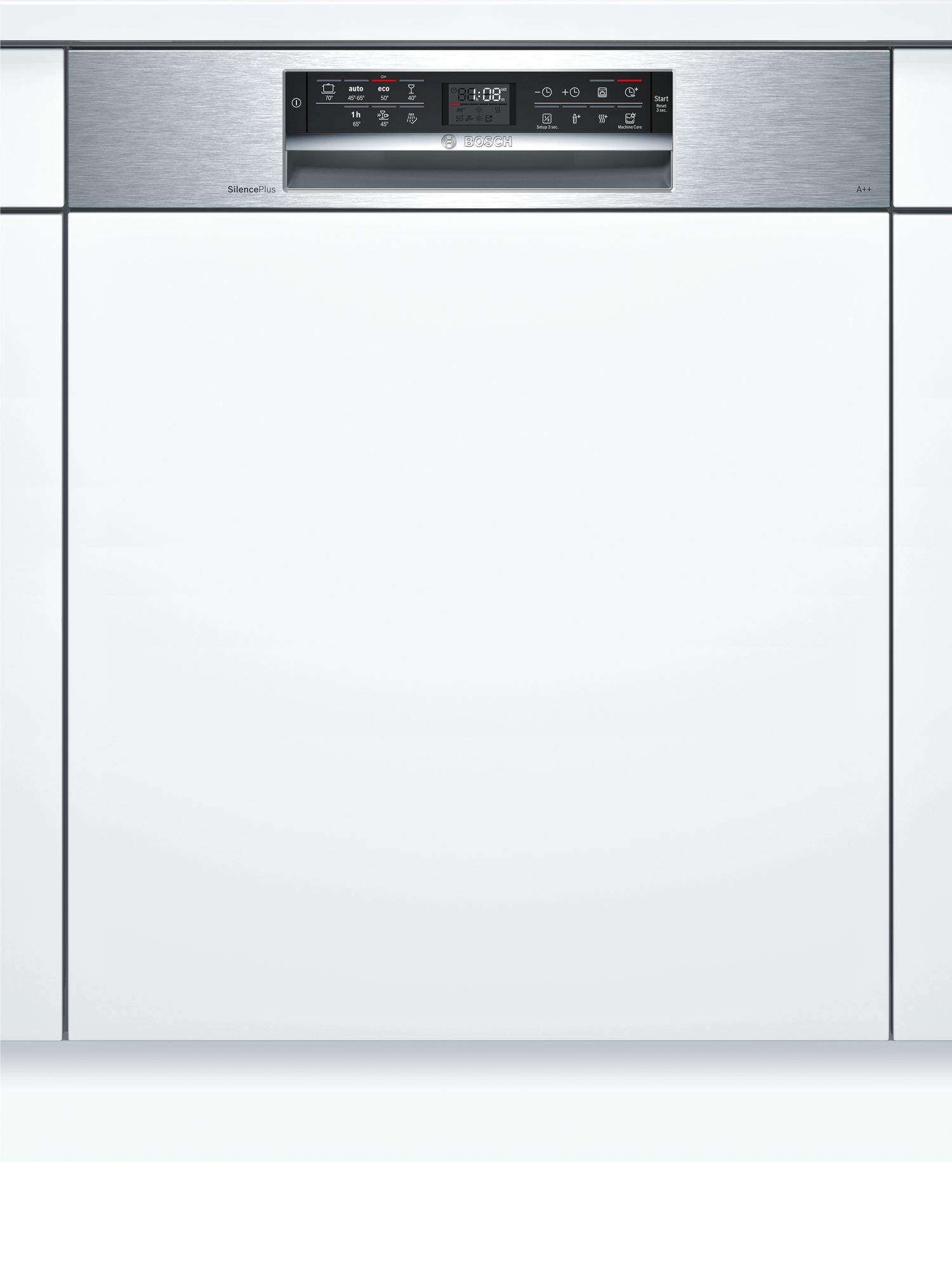 Bosch SMI67MS00T Serie | 6 Yarı-Ankastre Bulaşık Makinesi 7 Program Inox A++