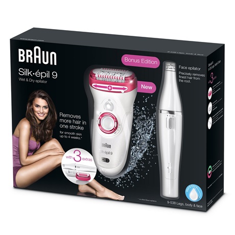 Braun Silk Epil 9 Epilatör 9538 Islak ve Kuru (Yüz Epilatörü ile)
