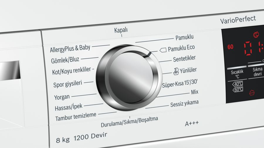 Bosch WUQ24460TR A+++ 1200 Devir 8 kg Çamaşır Makinesi