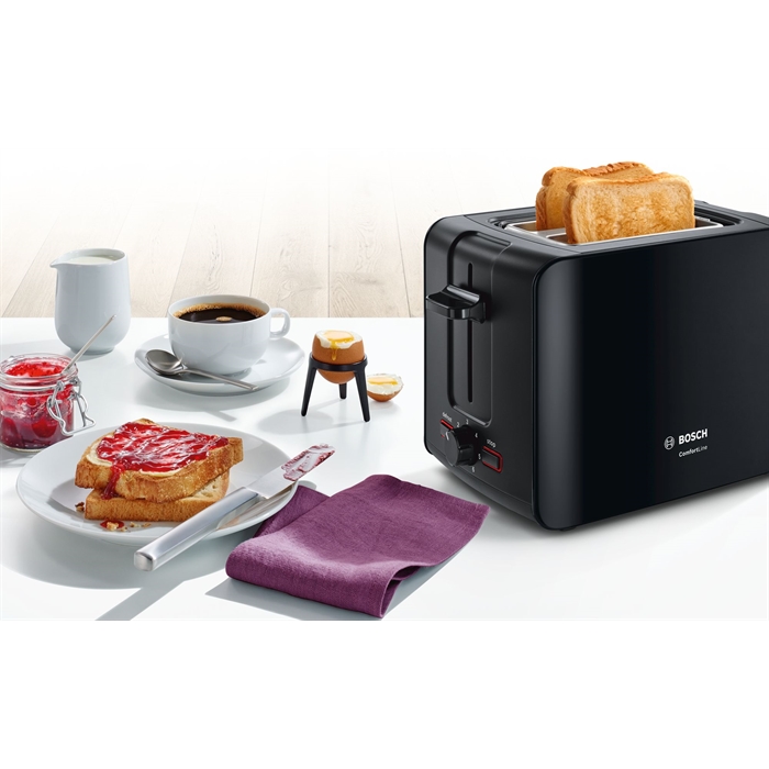 Bosch TAT6A113 Kompakt Ekmek Kızartma Makinesi Siyah