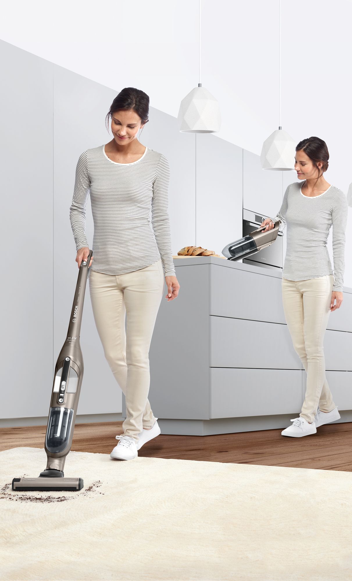 Bosch BCH3ALL21 2 in 1 Kablosuz Dikey Süpürge