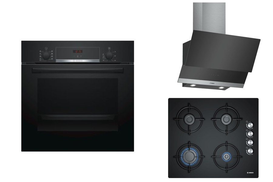 Bosch Siyah Ankastre Set HBF113BA0T, DWK065G60T, POP6C6O10O