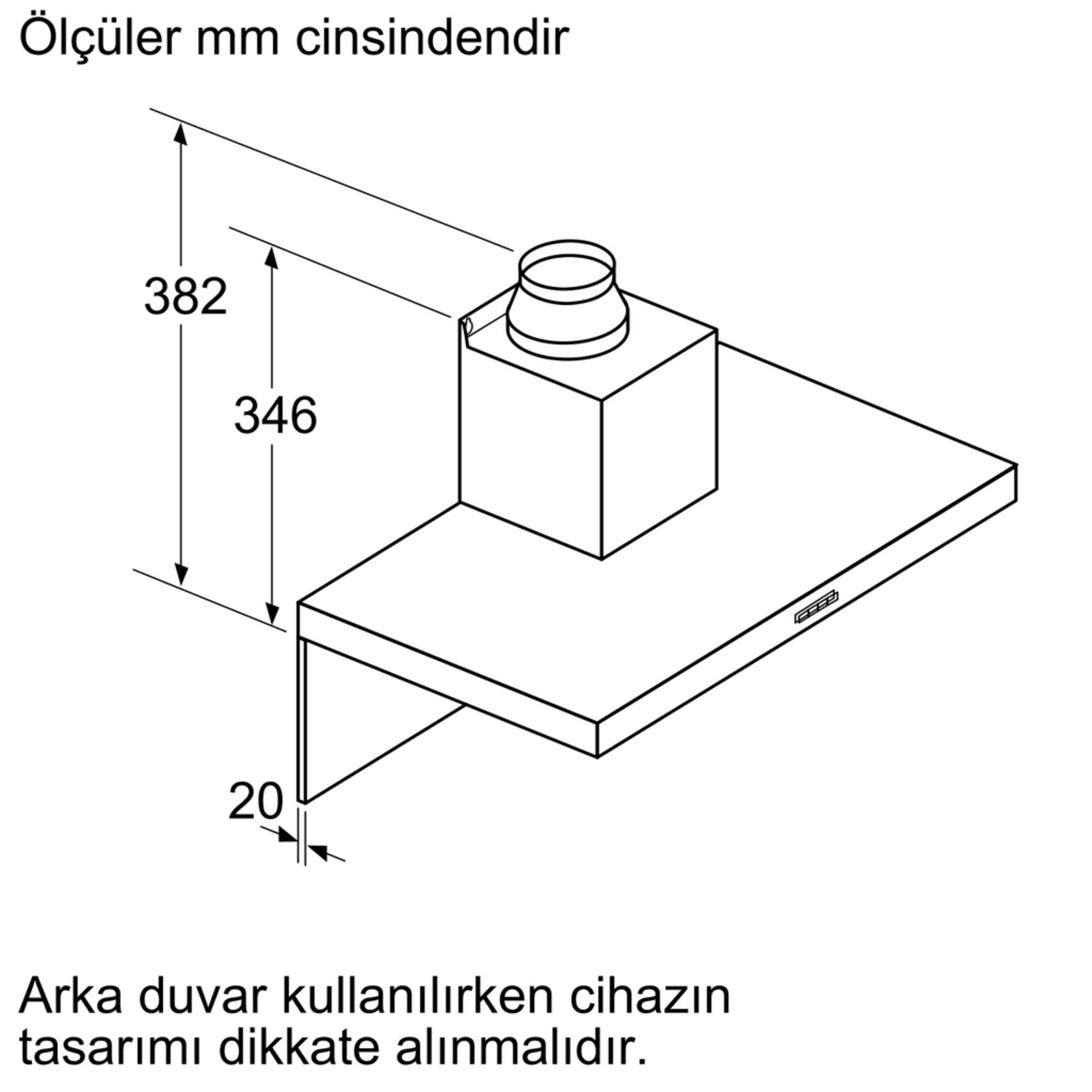 Bosch DWB65BC50T 60 cm Duvar Tipi Davlumbaz 