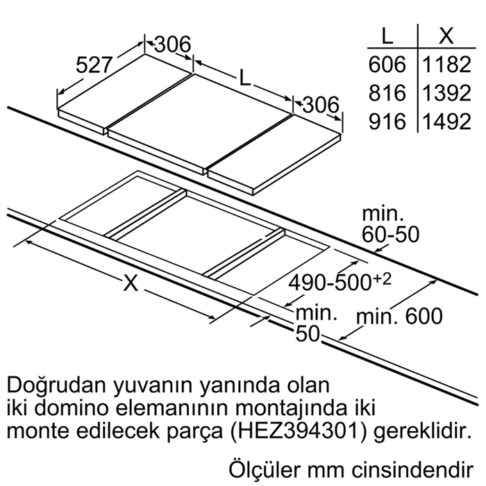 Bosch PKF375CA1E Siyah Seramik Domino Ocak