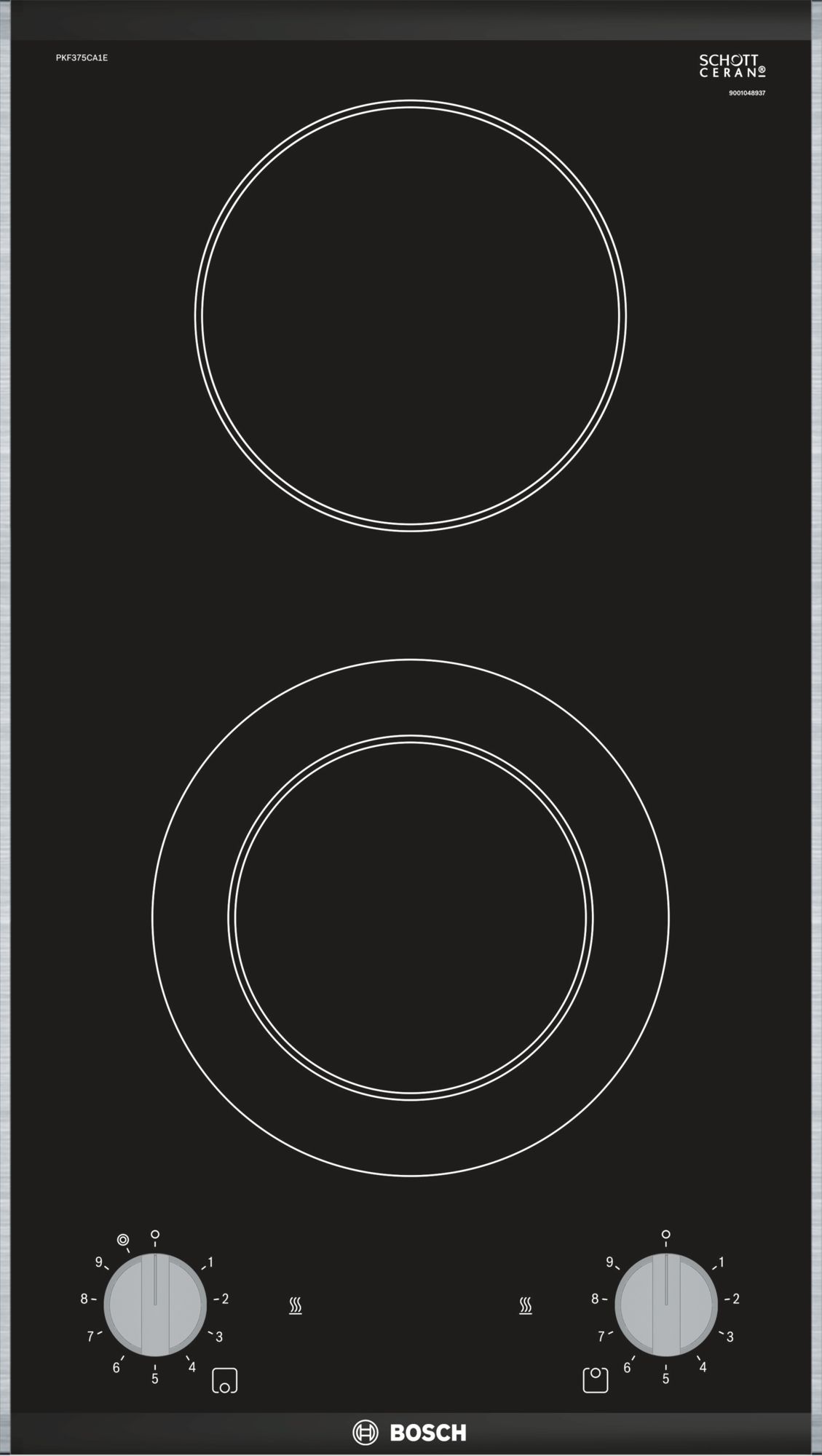 Bosch PKF375CA1E Siyah Seramik Domino Ocak