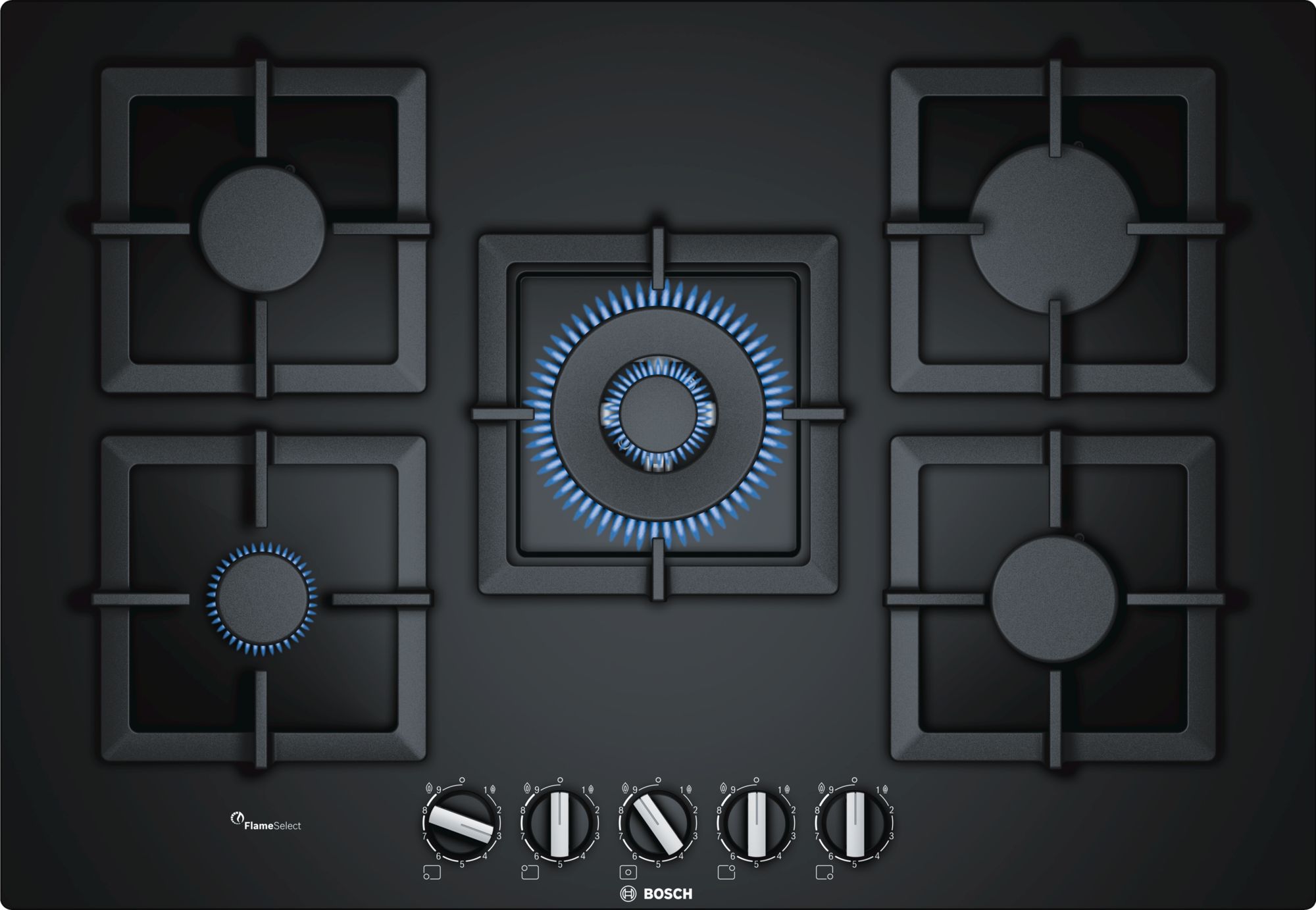 Bosch PPQ7A6B20 Kendinden Kumandalı, Gazlı Ankastre Ocak 75 cm