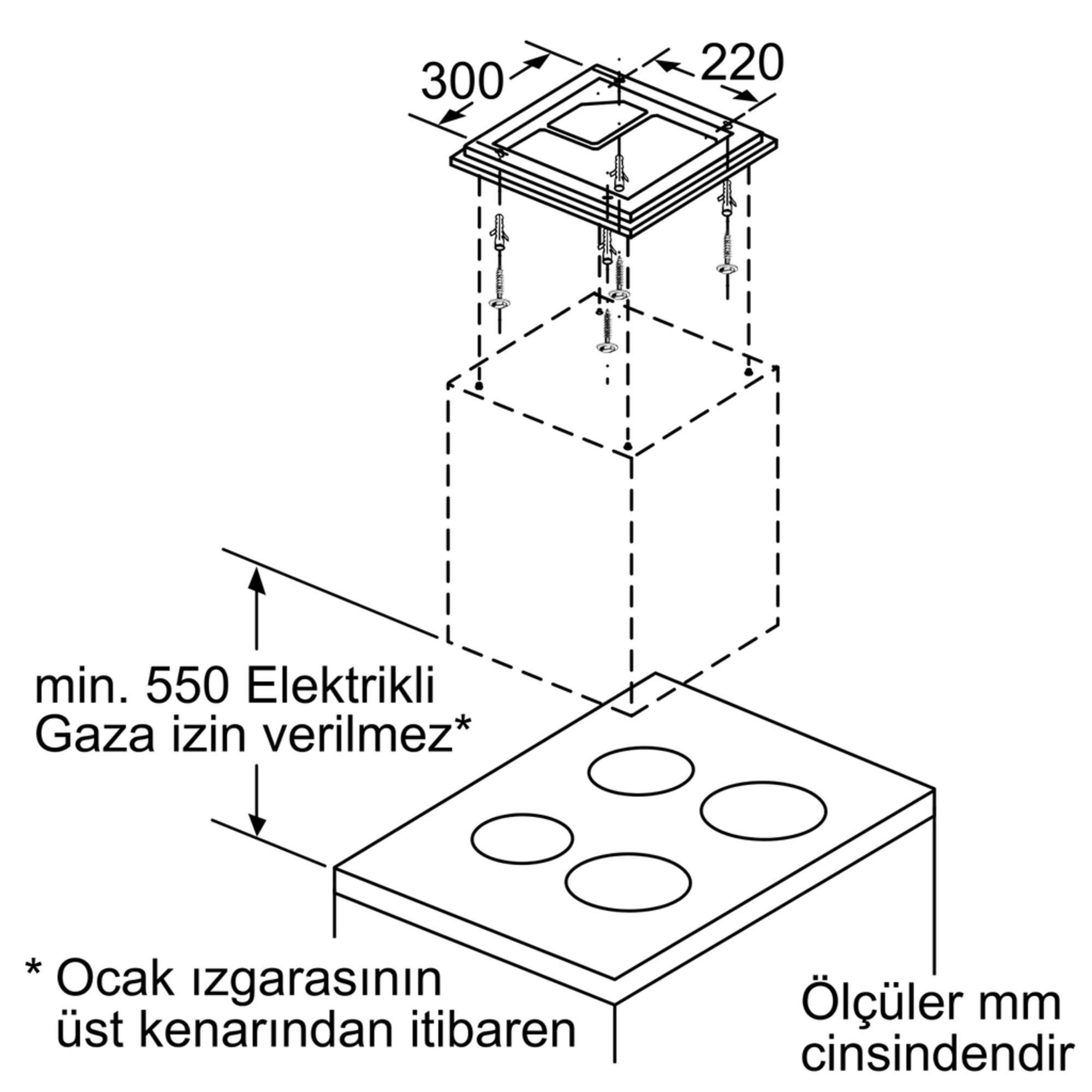 Bosch DII31RU60 Serie | 8 Küp Davlumbaz