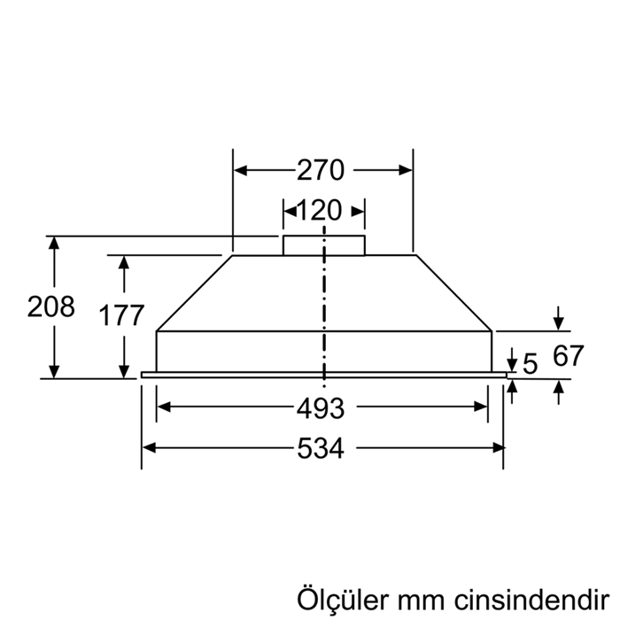 Bosch DLN53AA70 Inox Ankastre Aspiratör