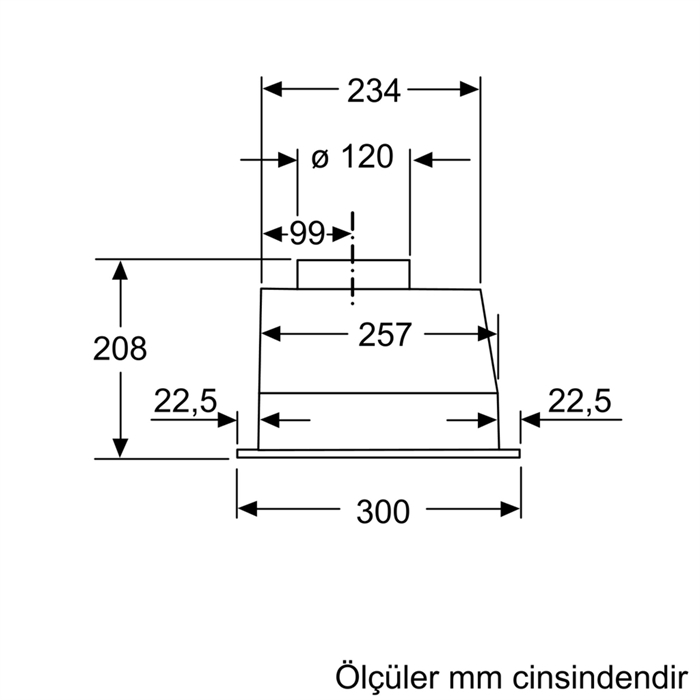 Bosch DLN53AA70 Inox Ankastre Aspiratör