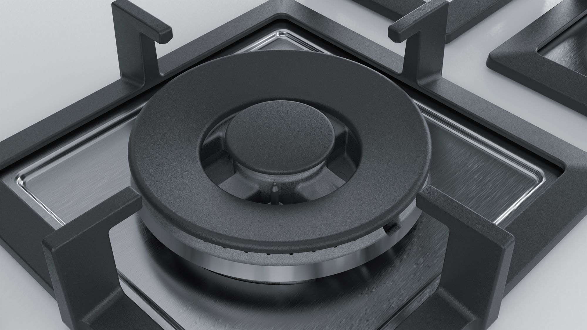 Bosch PPQ7A2B20 Wok Gözlü Beyaz Cam Ankastre Ocak