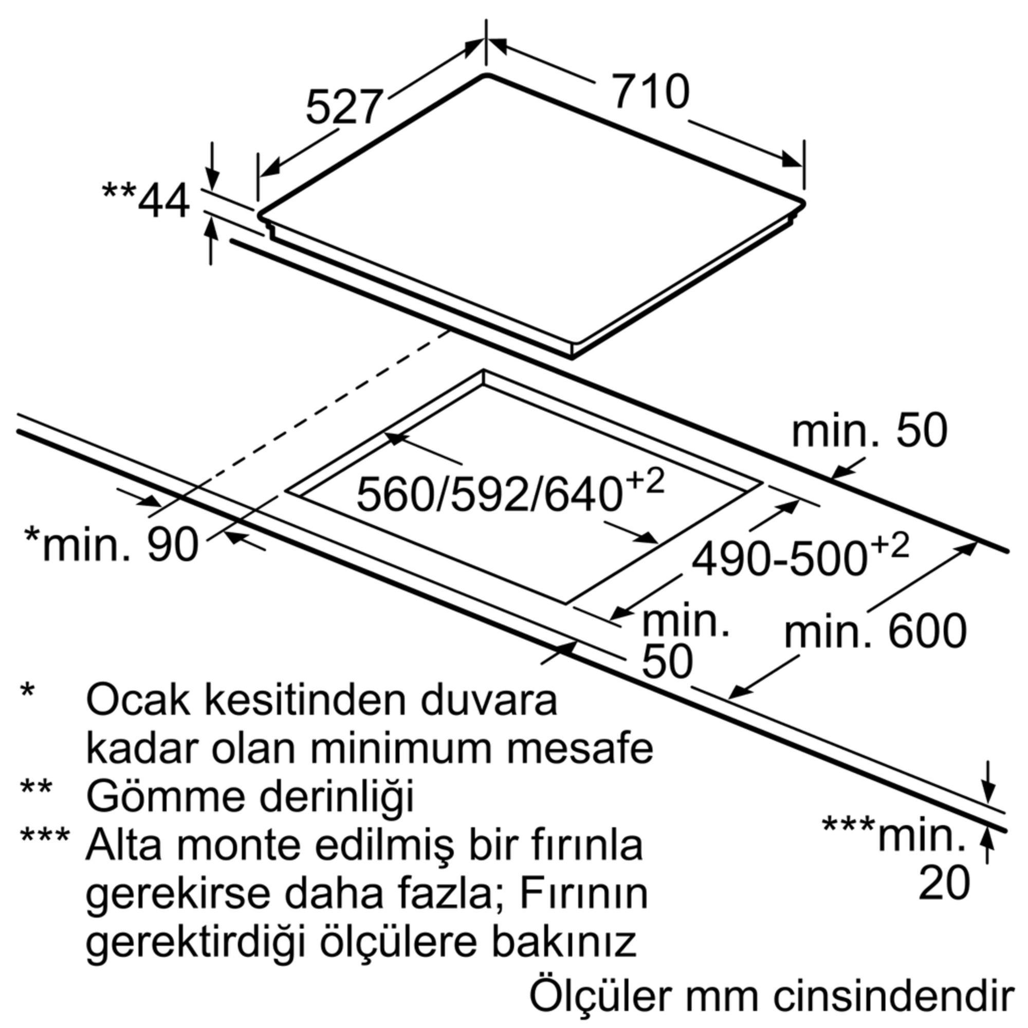 Bosch PKG775FP1E Siyah Seramik Elektrikli Ankastre Ocak