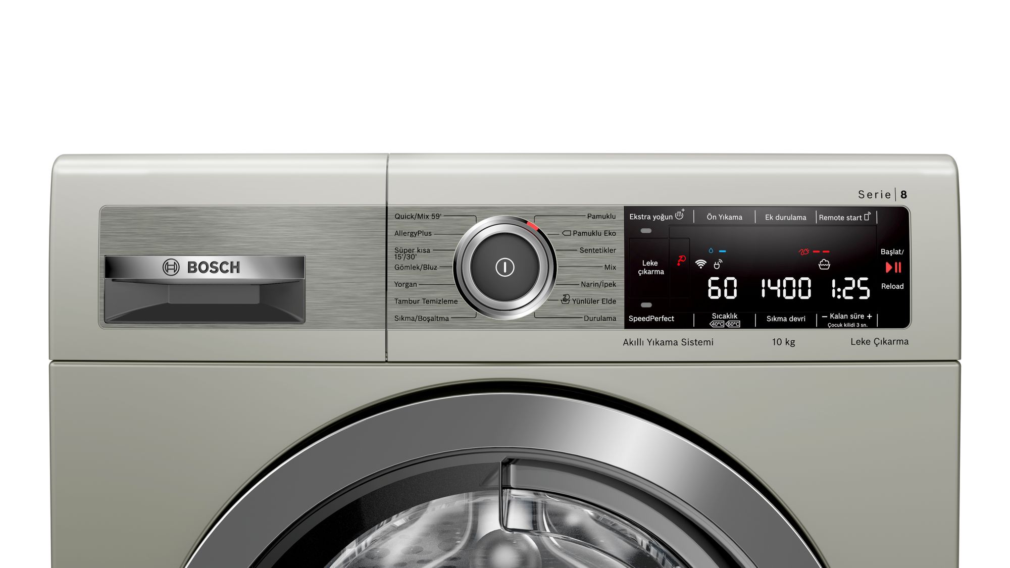 Bosch WAX28M8XTR 10 kg 1400 Devir Gümüş Çamaşır Makinesi A+++