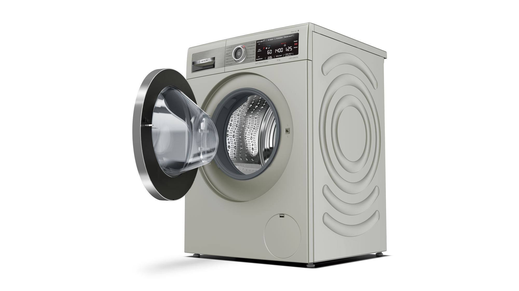 Bosch WAX28M8XTR 10 kg 1400 Devir Gümüş Çamaşır Makinesi A+++