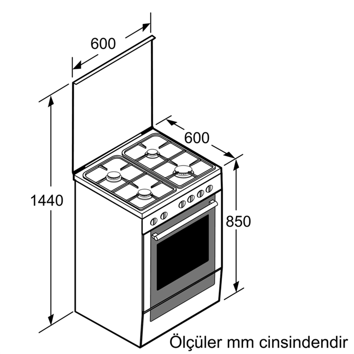 Bosch HXA080H59T Inox Ocaklı Fırın