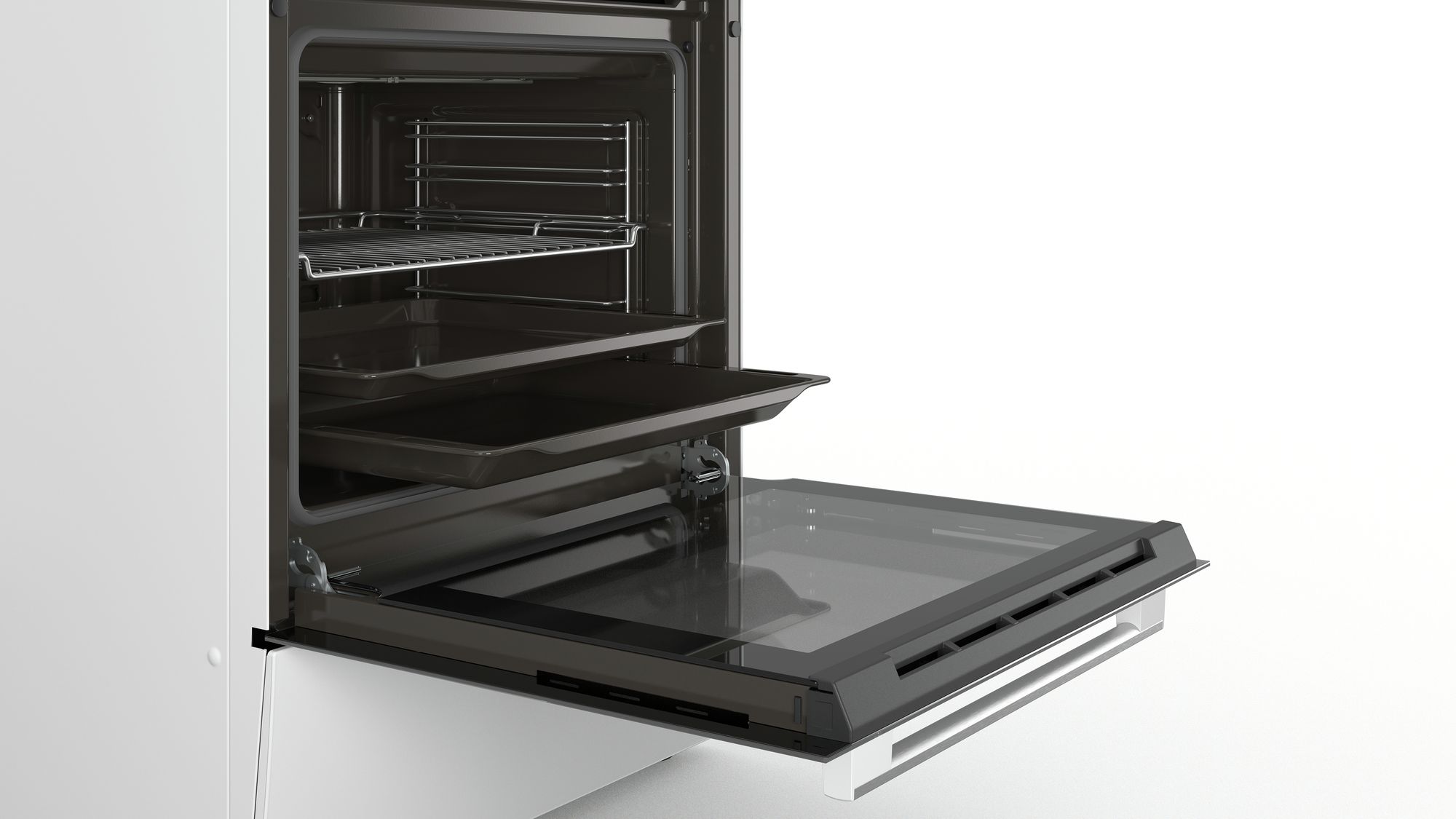 Beyaz Serie | 4 Bosch HXA090H20T Beyaz Ocaklı Fırın