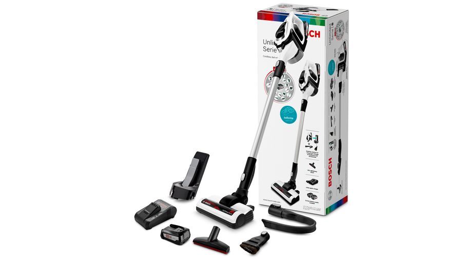 Bosch BBS812PCK Şarjlı Dik Süpürge Unlimited Serie 8 Beyaz