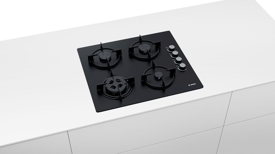 Bosch POH6C6B11L LPG'li Wok Gözlü Siyah Cam Ankastre Ocak