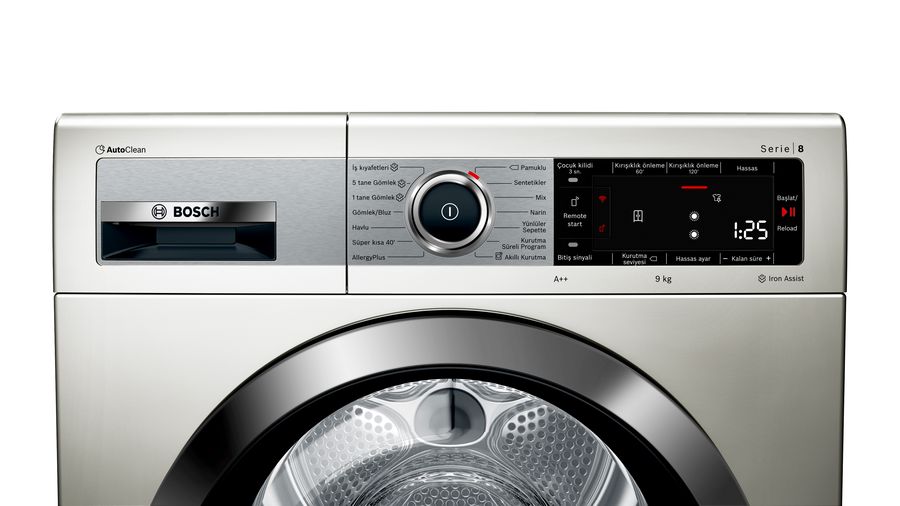 Bosch WTX87K8XTR Seri 8 Kurutma Makinesi 9 Kg