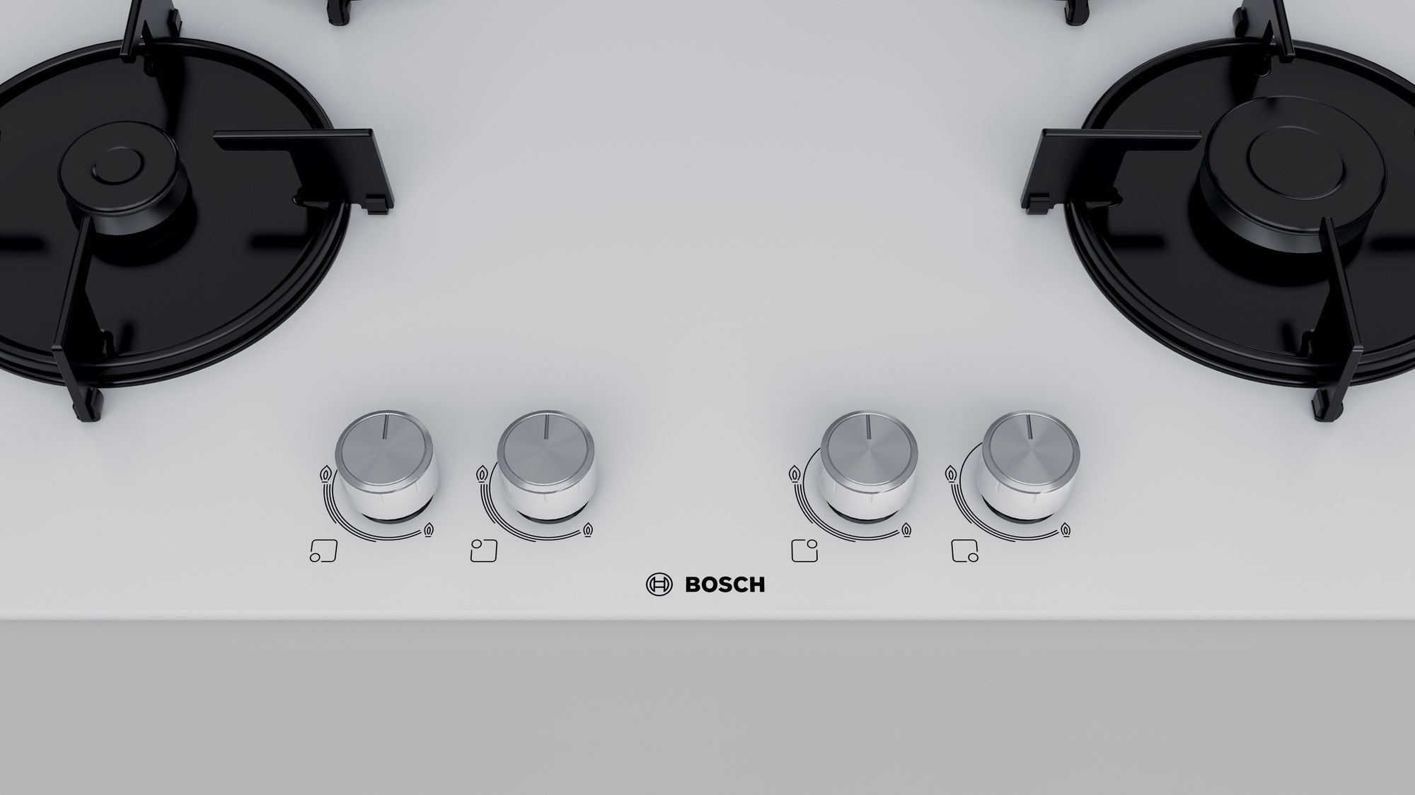 Bosch PNP7B2O10O 75 cm Doğalgazlı Beyaz Cam Ankastre Ocak