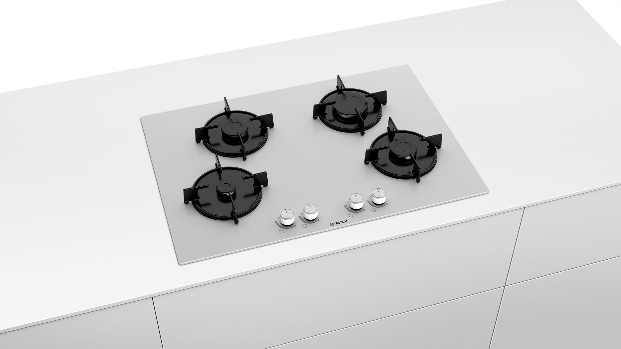 Bosch PNP7B2O10O 75 cm Doğalgazlı Beyaz Cam Ankastre Ocak