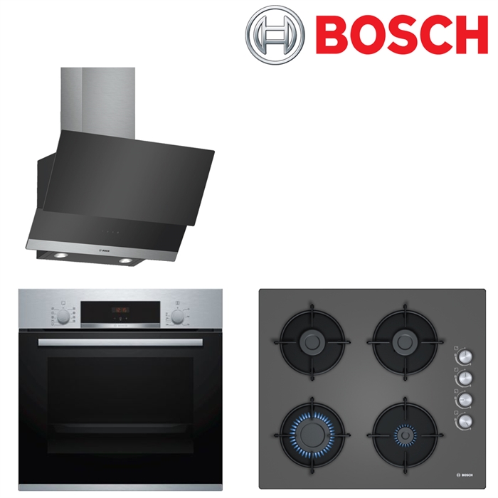 BOSCH Ankastre Set HBF534ES0T, POP6C9O10O, DWK065G60T