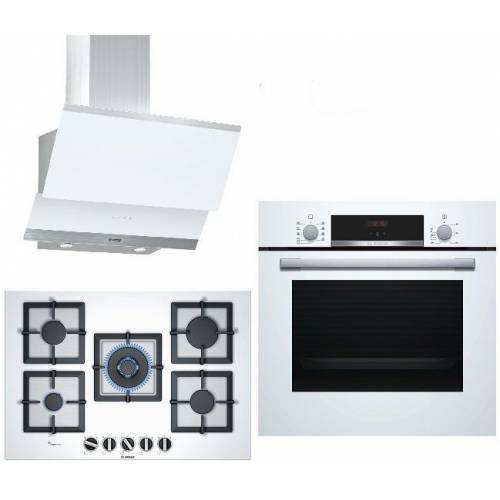 Bosch Ankastre Set HBF534EW0T + PPQ7A2B20 + DWK065G20T