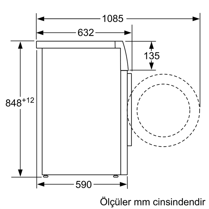 BOSCH WAX28EH0TR 10 Kg 1400 Devir Çamaşır Makinesi A+++