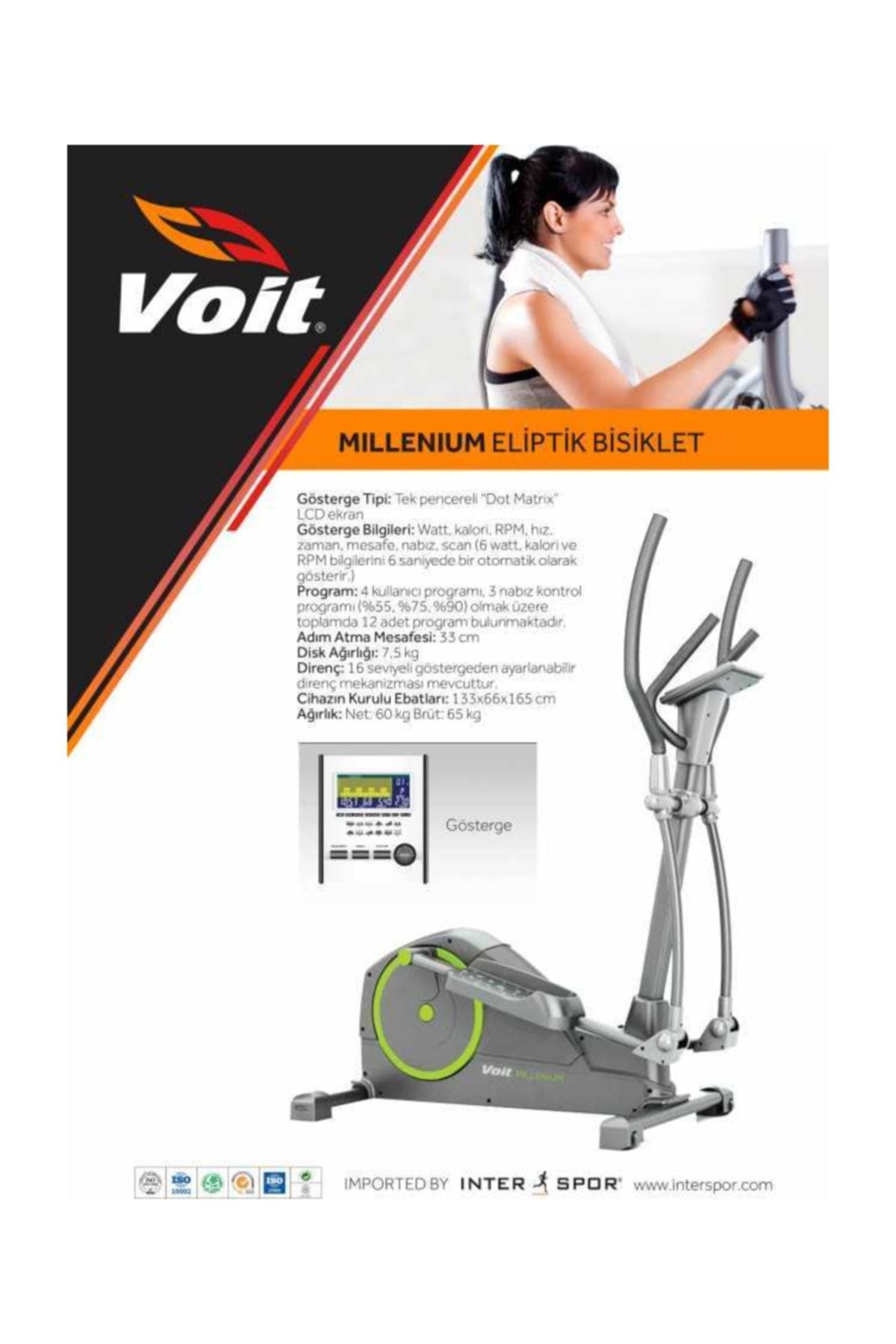 Voit 1VTBSMLN Millenium Eliptik Kondisyon Bisikleti