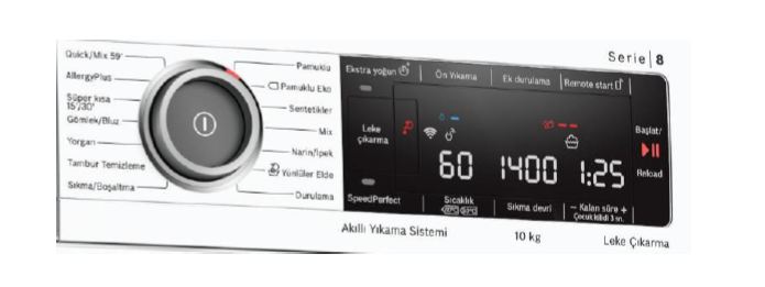Bosch WAX28FH0TR Yeni 10kg Active Oxygen Refresh ve Ekstra Yoğun Opsiyonlu Premium Çamaşır Makinesi A+++
