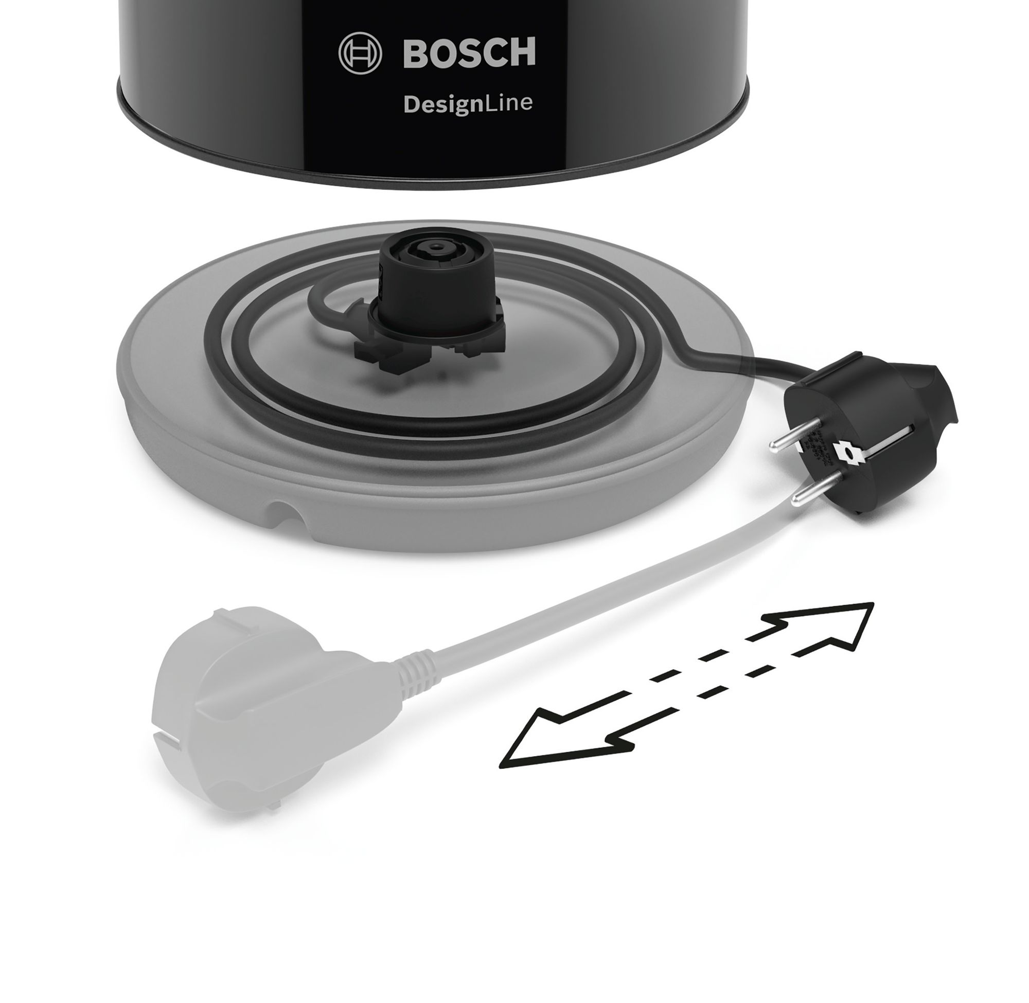 Bosch TWK3P423 Design Line 1.7 l Siyah Su Isıtıcısı