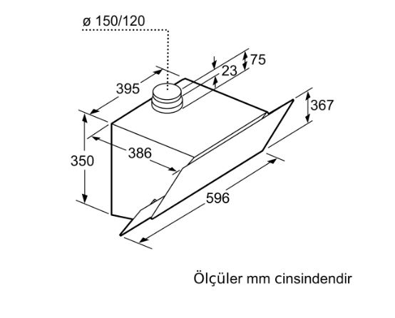 Bosch DWK65AD20R Duvar Tipi Davlumbaz 60 cm
