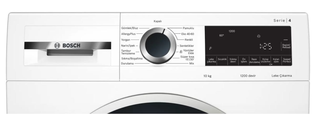 Bosch WGA252X0TR Çamaşır Makinesi 10 kg 1200 devir