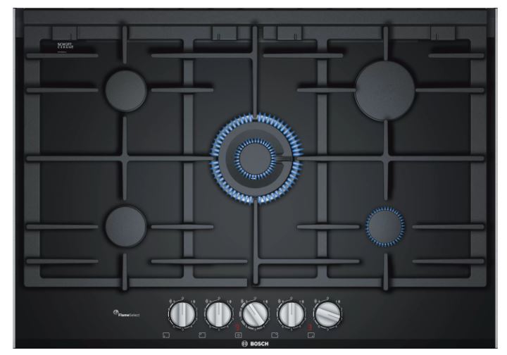 Bosch PRR7A6D70 FlameSelect Wok Gözlü Siyah Cam Ankastre Ocak