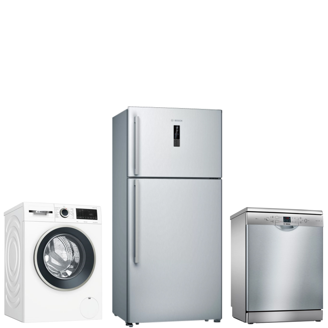 Bosch Üçlü Beyaz Eşya Seti WGA142X1TR-KDN65VI20N-SMS44DI00T