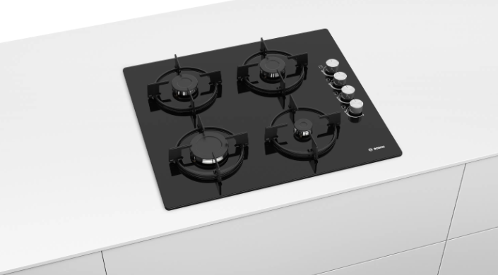 Bosch POP6C6O10O Doğalgazlı Ankastre Cam Ocak Siyah