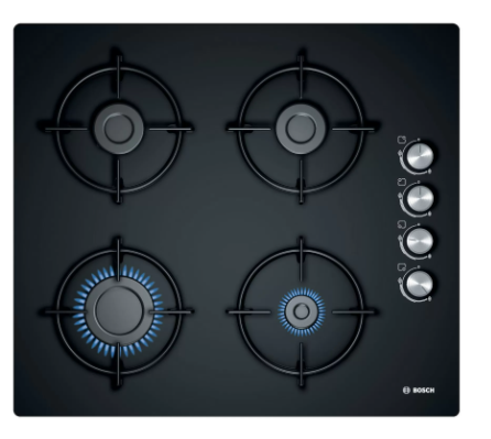 Bosch POP6C6O10O Doğalgazlı Ankastre Cam Ocak Siyah