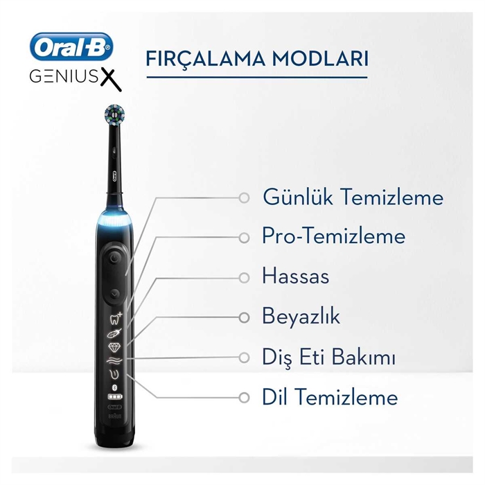 Oral-B Genius X 20000  Luxe Edition Anthracite Grey Şarj Edilebilir Diş Fırçası