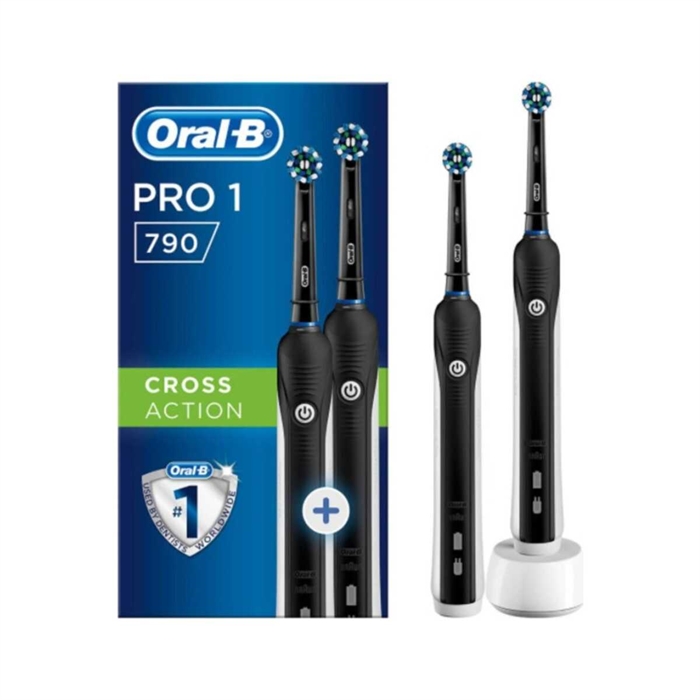 Oral-B Pro1 790 Black Edition Şarj Edilebilir Diş Fırçası 2'li Paket