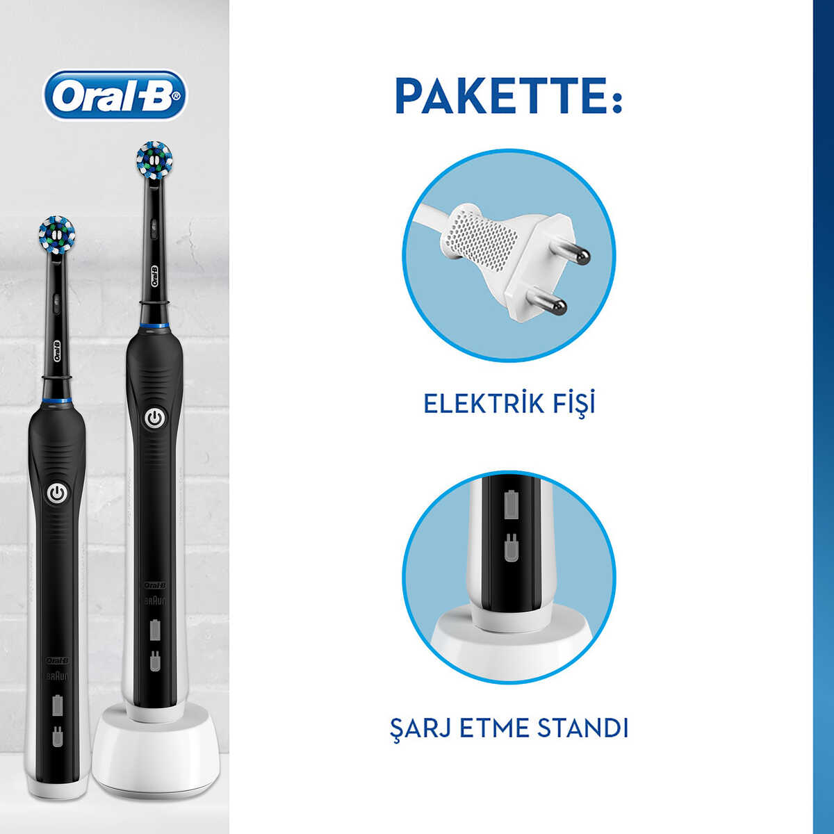 Oral-B Pro1 790 Black Edition Şarj Edilebilir Diş Fırçası 2'li Paket