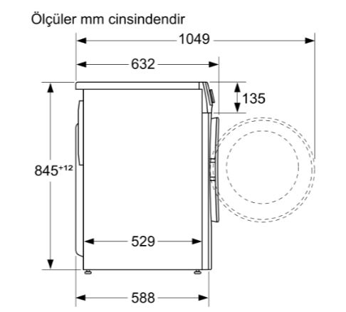 Bosch WGA141X1TR 9 Kg 1000 Devir Çamaşır Makinesi