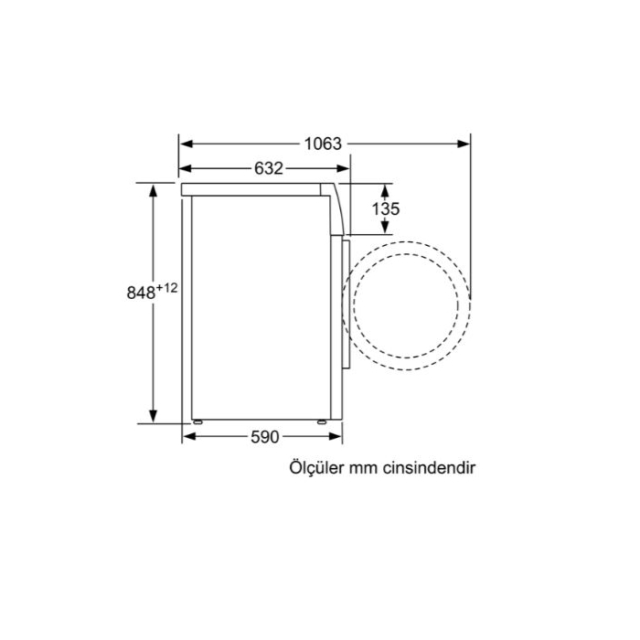 Bosch WAV28KH0TR 9 Kg 1400 Devir Çamaşır Makinesi