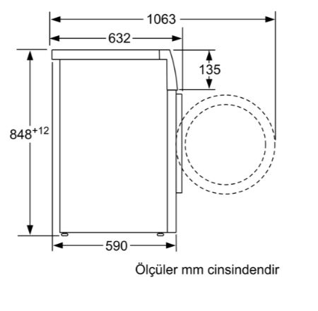 Bosch WAV28KH0TR 9 Kg 1400 Devir Çamaşır Makinesi