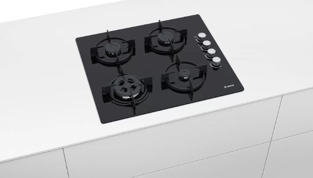 Bosch POH6C6O10O Doğalgazlı Wok Gözlü Siyah Cam Ankastre Ocak