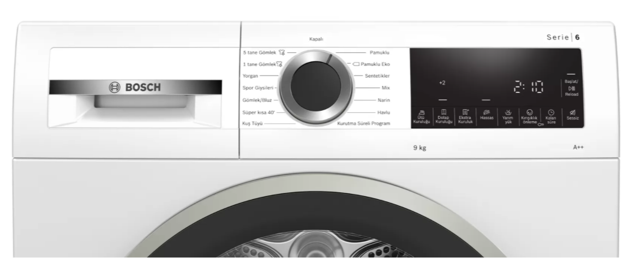 Bosch WQG242A0TR 9 kg Kurutma Makinesi