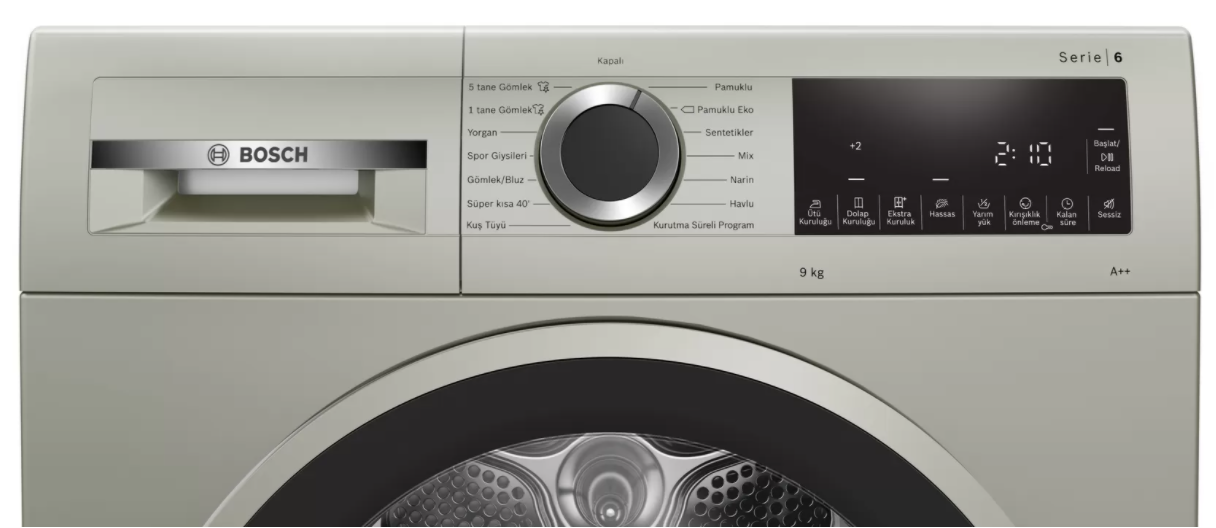 Bosch WQG242ATTR 9 Kg Kurutma Makinesi