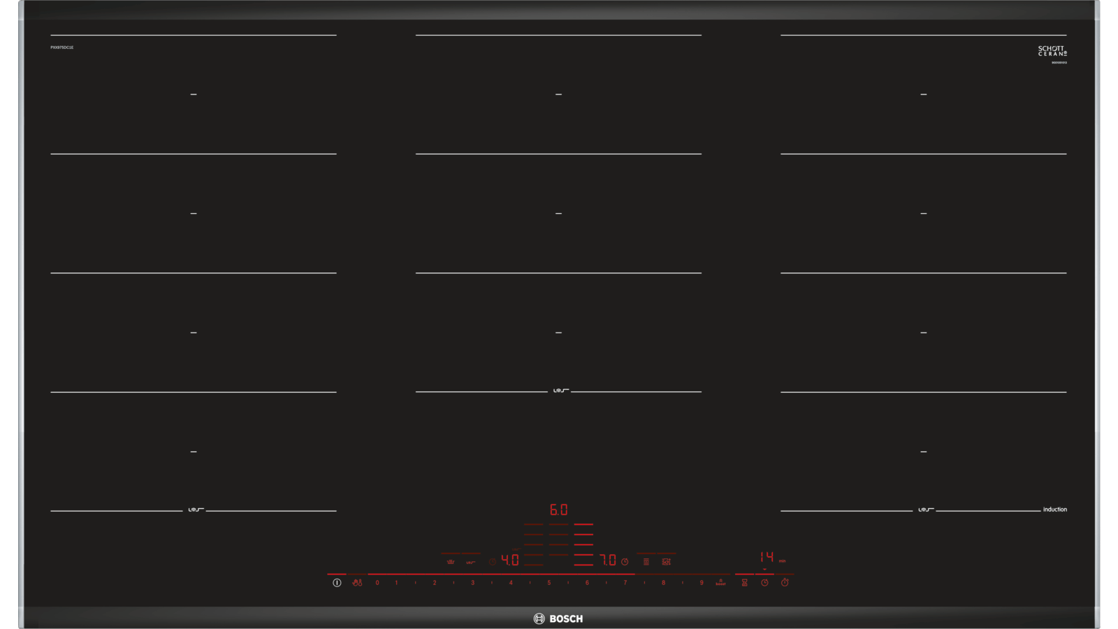 Bosch PXX975DC1E Siyah Cam İndüksiyonlu Ankastre Ocak